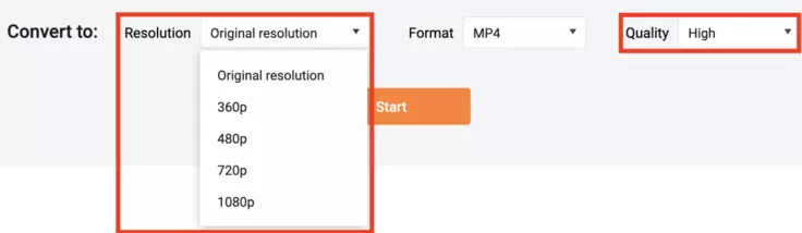 Select 1080p resolution to enhance your video quality