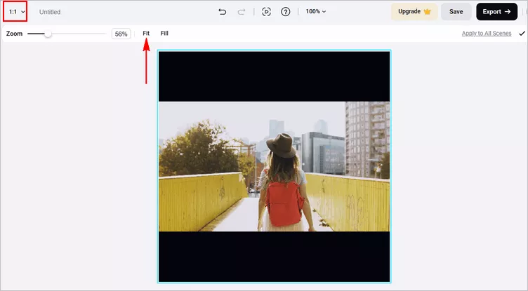 Resize Video for Instagram without Cropping in FlexClip - Adjust Video