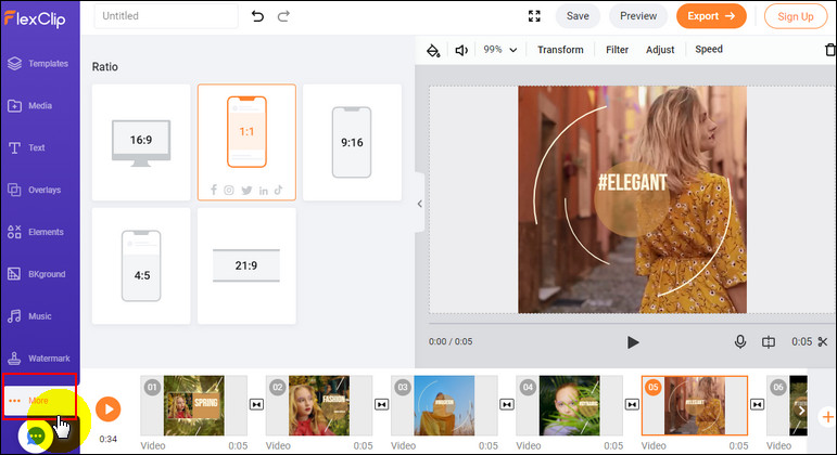 Resize Video for Instagram with FlexClip - Resize