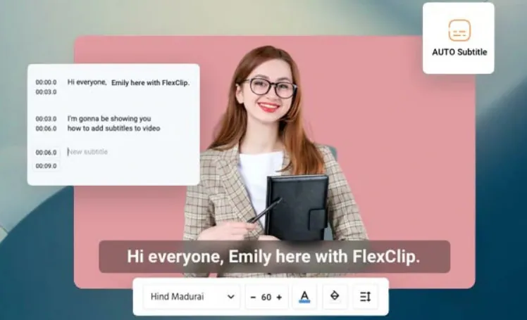 Online AI Subtitle Creator: FlexClip