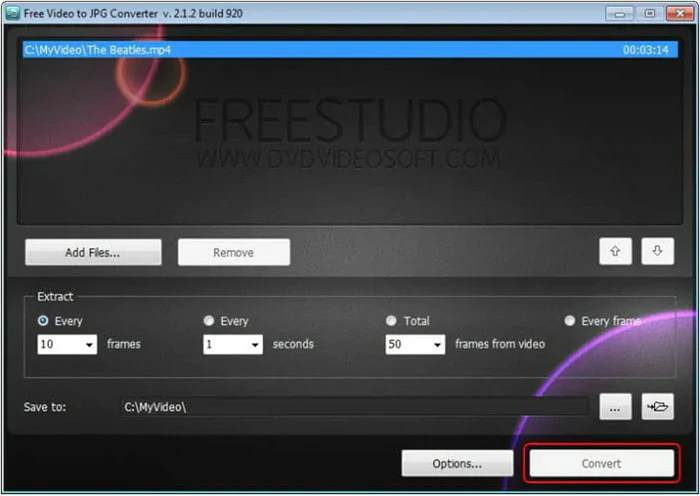 Convert Video to JPG Windows 10 - DVDVideoSoft