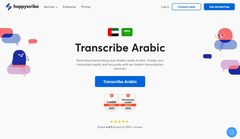 Happy Scribe - Arabic Video to Text Converter