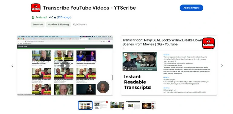 YTScribe Video to Text Overview