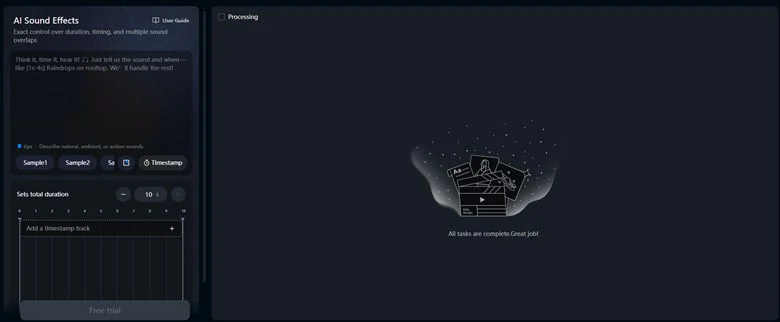 AI Sound Effects Generator in Vidu AI