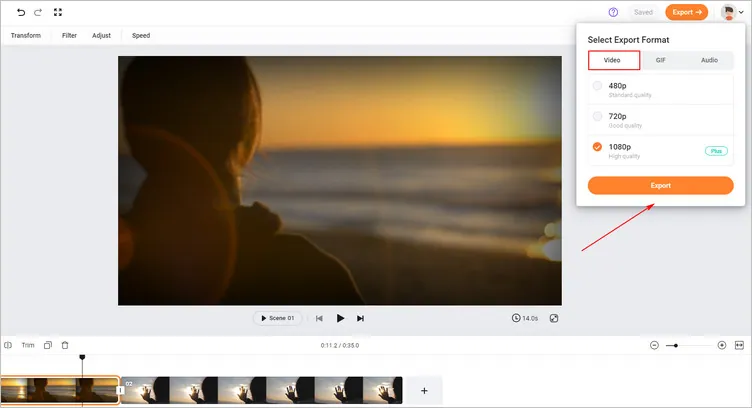 Download Your Video with Vignette Effect - FlexClip