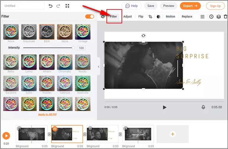 Make a Video Look Vintage with FlexClip - Add Vintage Video Filter