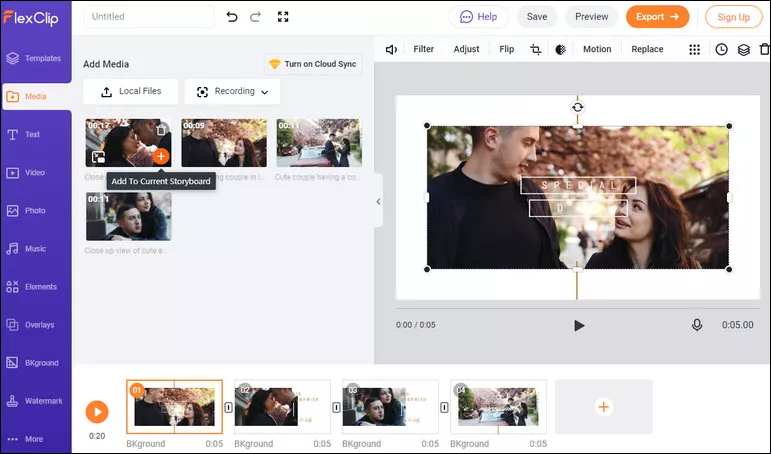 Make a Video Look Vintage with FlexClip - Upload Your Video