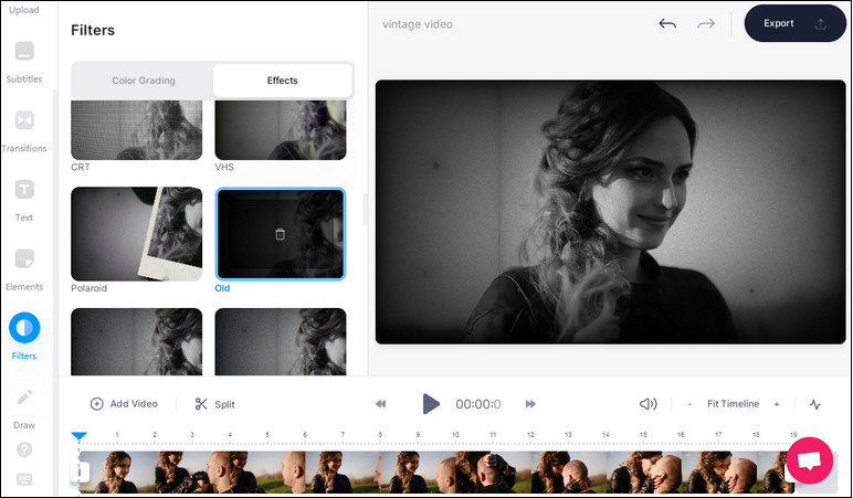 Online Vintage Video Editor - Veed