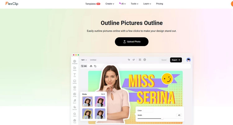 AI Outline Picture Feature - FlexClip