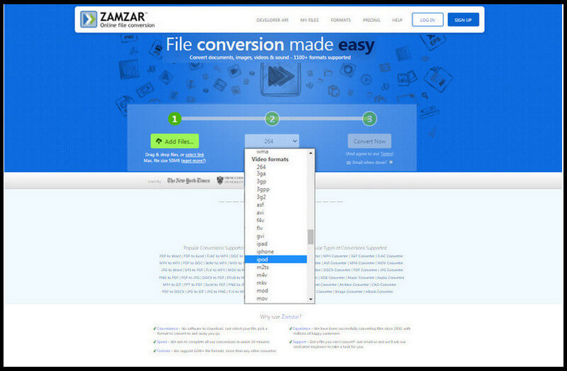 ZAMZAR Video Converter.