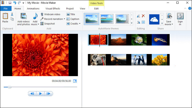 Best Free Vlog Editing Software - Windows Movie Maker