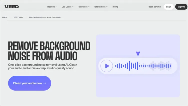 Online AI Voice Cleaner - Veed.io