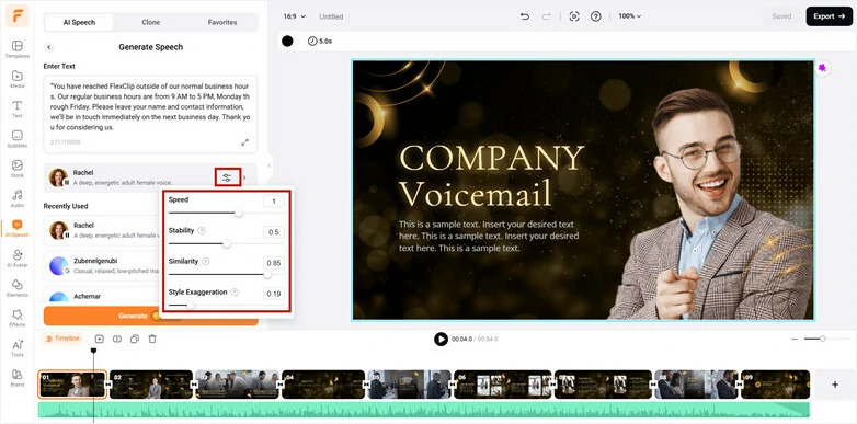 Customize the Voice Setting for the Perfect Outcome