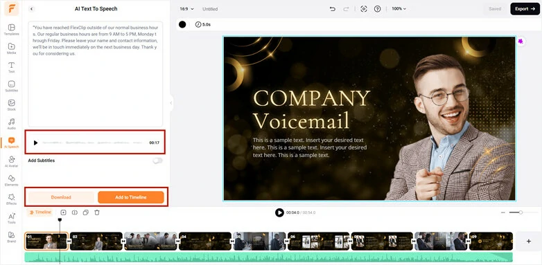 Download the Generated Audio File