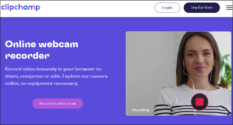 Best Free Online Webcam Recorder - Clipchamp