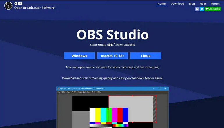 Best Free Webcam Recording Software - OBS Studio 
