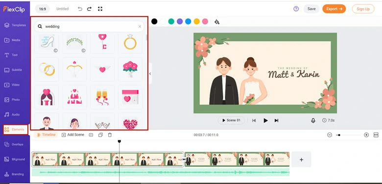 Add Animated Items to Your Wedding Animation Video