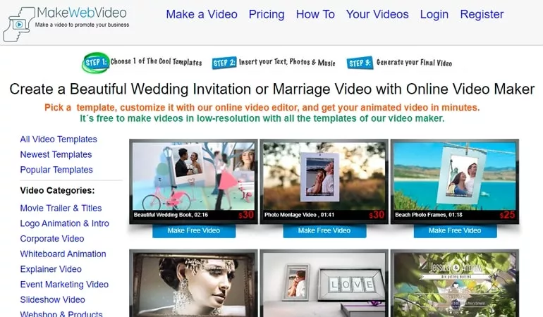 Wedding Invitation Video Maker No Watermark - MakeWebVideo