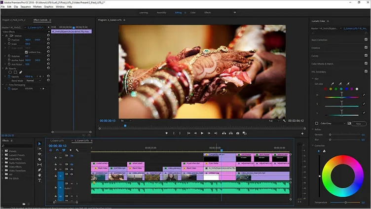 Best Wedding Video Editing Software - Adobe Premiere Pro