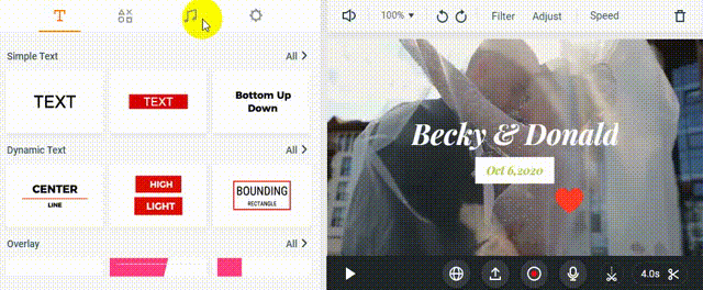 Resize wedding video aspect ratio