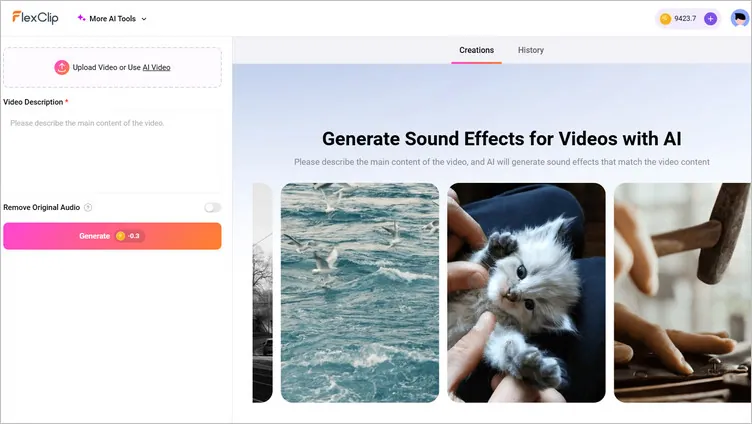 Create AI Wind Sound Effect from Video - Step 1