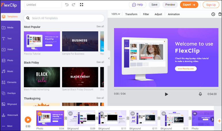 Best Free Online Windows Movie Maker Alternatives - FlexClip