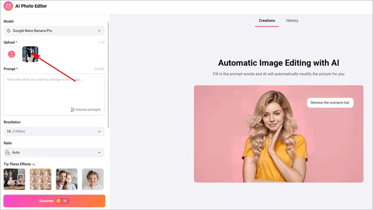 Create Wrapping Paper Photo with FlexClip Photo Editor - Upload Images