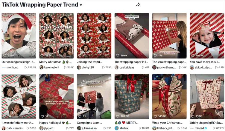 Tiktok Wrapping Paper Trend