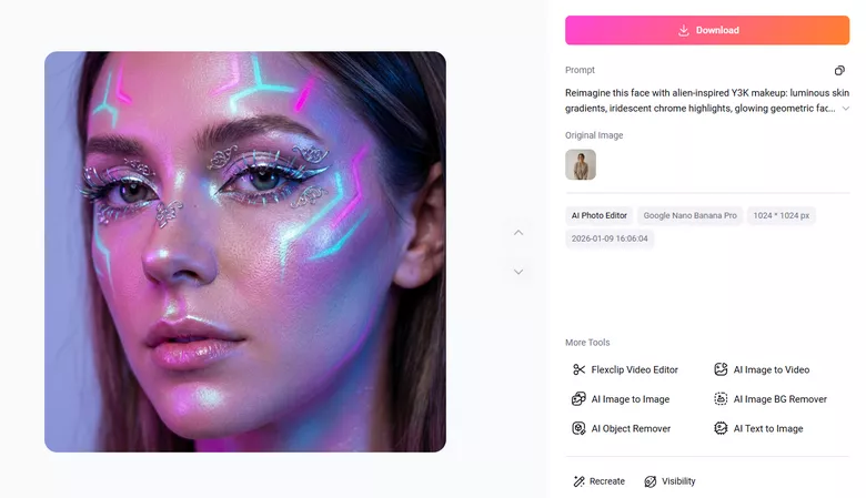 Converting Normal Photo to Y3K Visual
