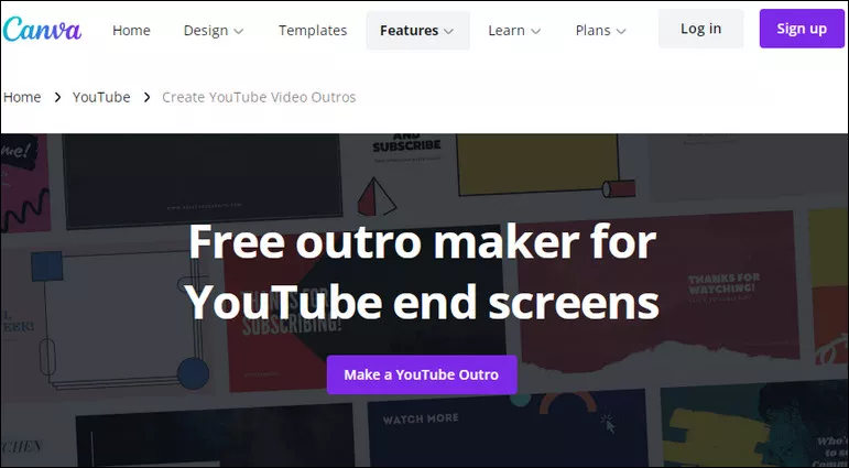 Online YouTube End Screen Maker - Canva