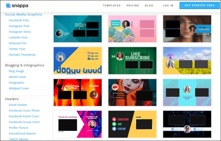 Online YouTube End Screen Maker - Snappa