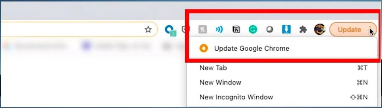 Update Google Chrome to the latest version