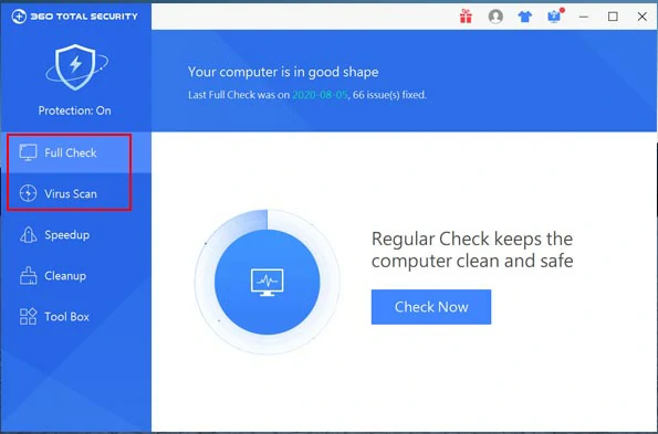 Use antivirus software to scan your PC