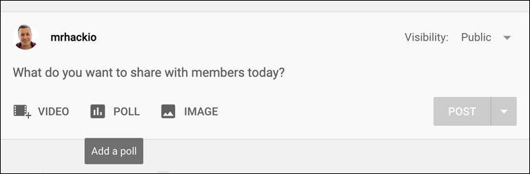 Make a Poll on YouTube - Step 4