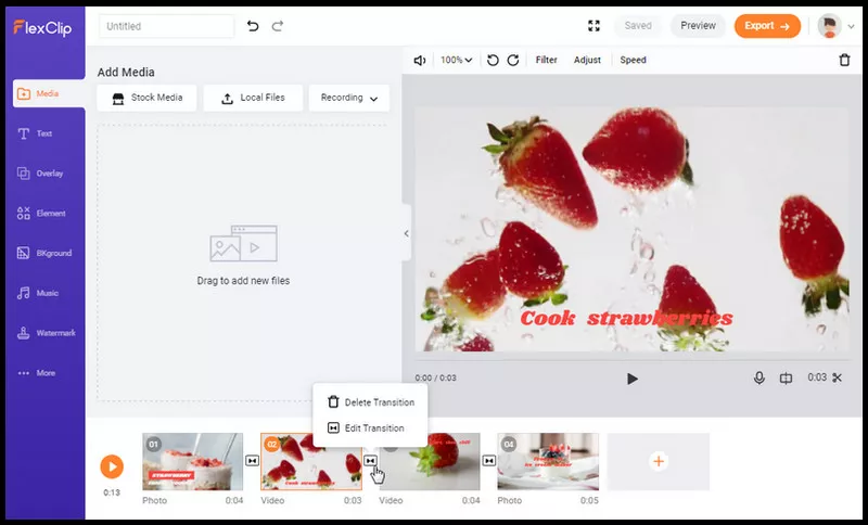 Enhance video quality in FlexClip video editor.