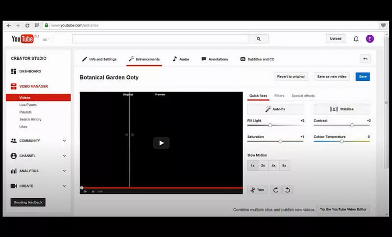 YouTube video quality enhancer.