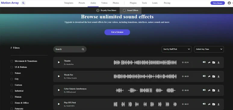 Download high-quality YouTube sound effects from Motion Array