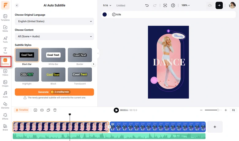 Add Caption to Video