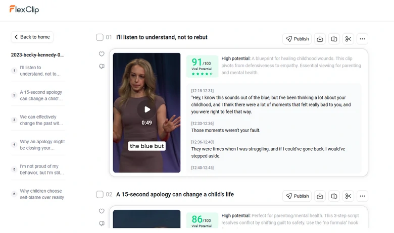 Choose a Viral Clip