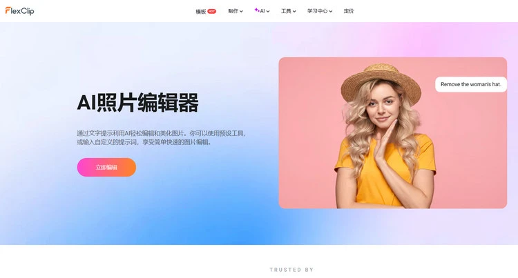 AI 照片编辑器 - FlexClip