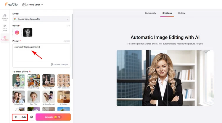 Type Text Prompt - FlexClip