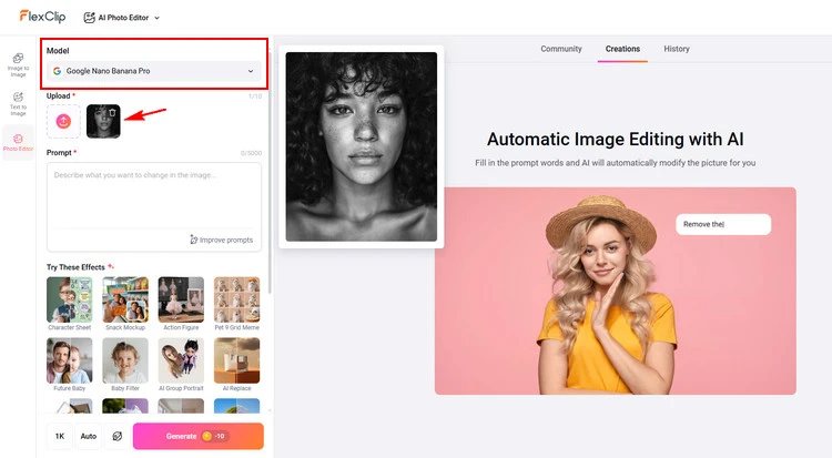Upload Photo- FlexClip
