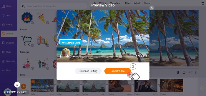 Preview and export the virtual background video for Zoom