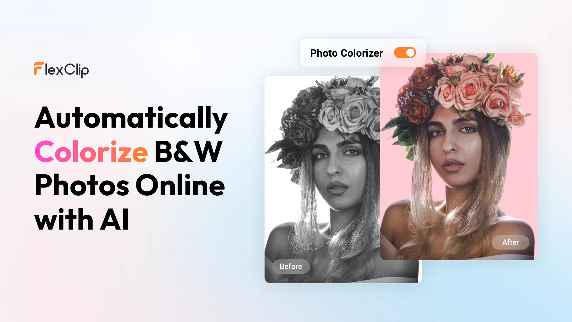 Ai Colorize Colorateur d'images par IA - Coloriser des photos N&B en ligne | FlexClip
