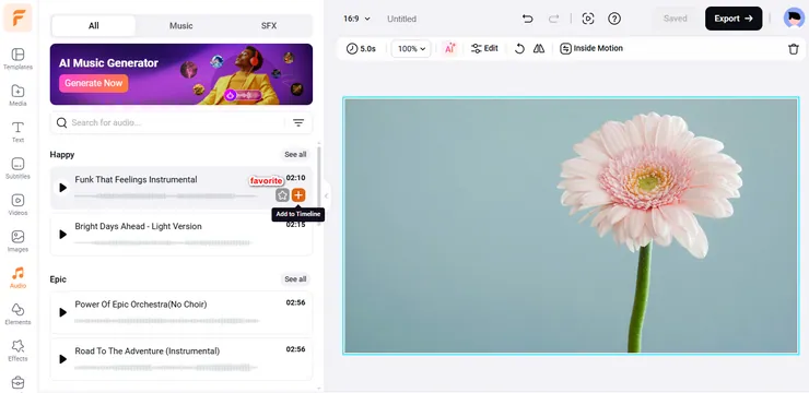 add music