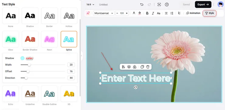 text style