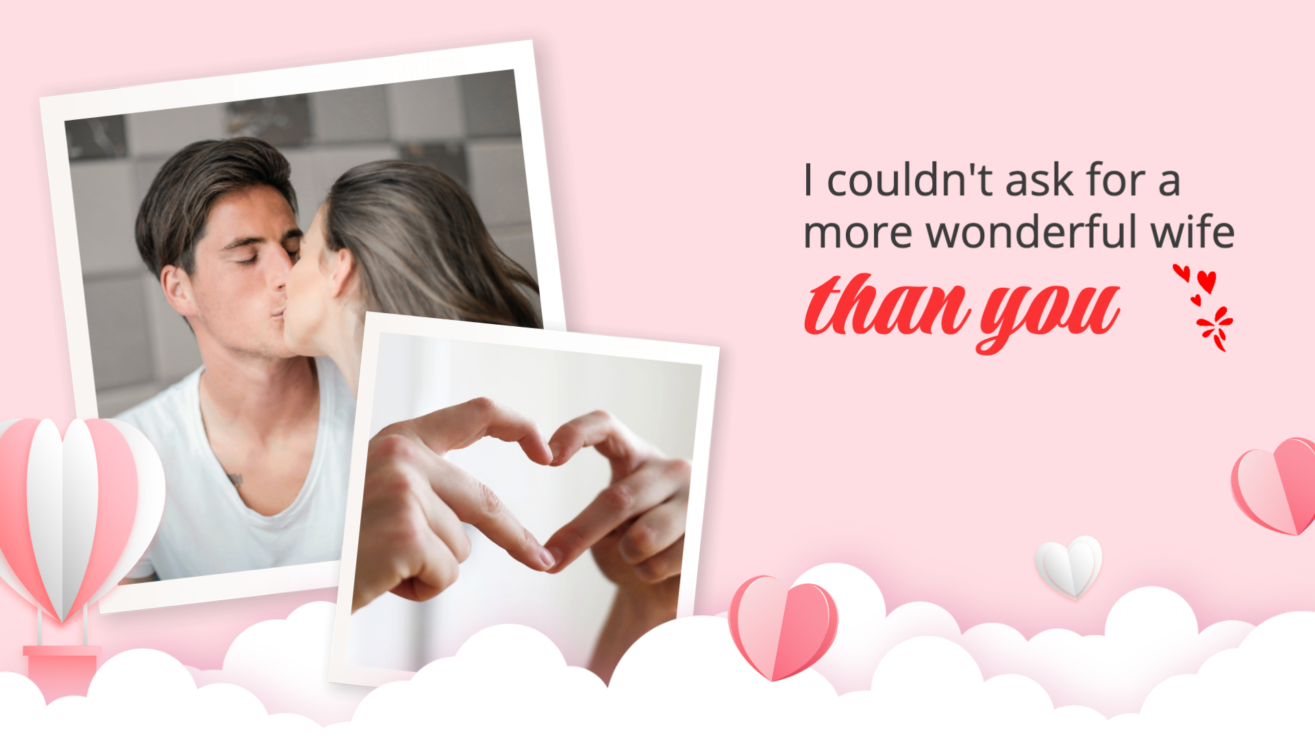 Customizable Elegant Happy Valentines Day Greeting Slideshow Video ...