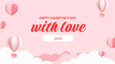 Customizable Elegant Happy Valentines Day Greeting Slideshow Video ...