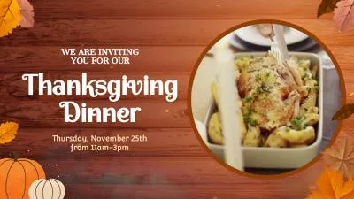 Autumn Thanksgiving Dinner Invitation Instagram