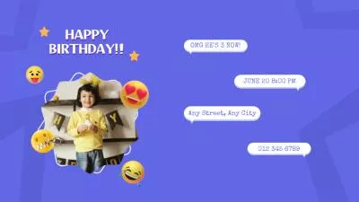 Emoji Baby Birthday Invite